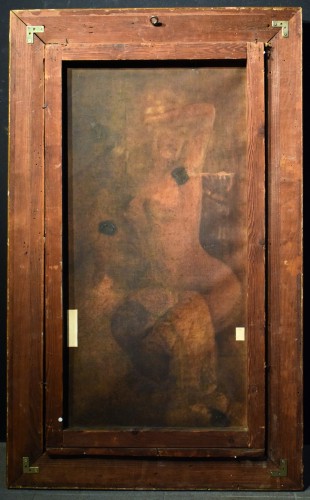 Antiquités - Femme nue aux bas noirs - école italienne du XIXe siècle